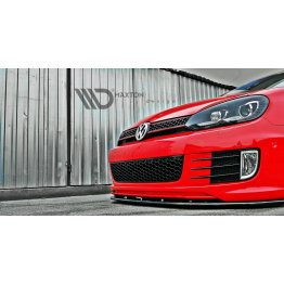 Накладка сплиттер на передний бампер на Volkswagen Golf VI GTI 35TH